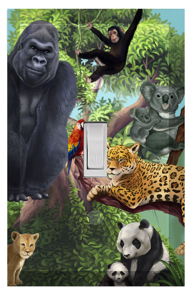 Jungle Animal Kids Room Light Switch Cover
