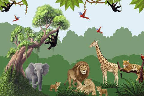 Jungle Mega Mural Kit - Kids Room Mural Wall Decals