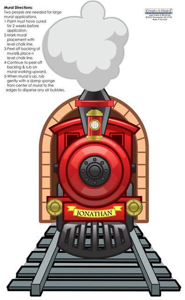Choo Choo Train Wall Mural for Boys - Kids Room Mural Wall Decals