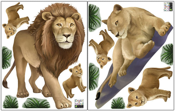 Lion Family Mural - Create-A-Mural