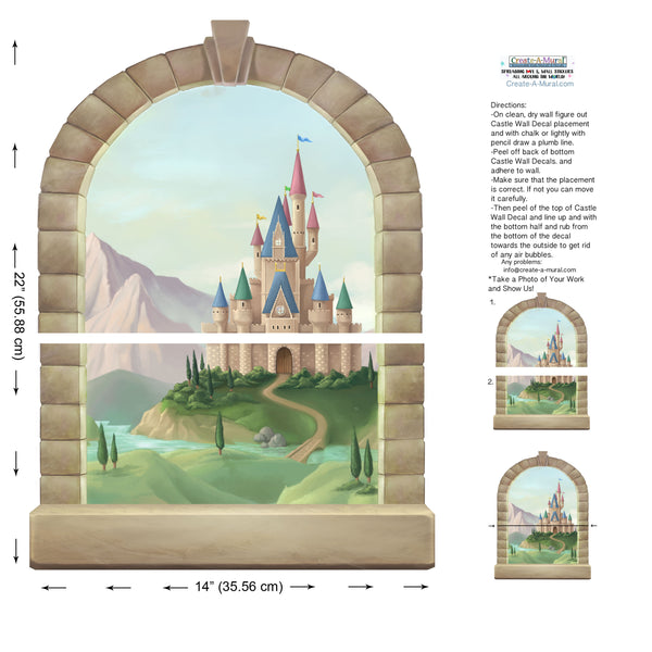 Princess Castle Window Wall Decal