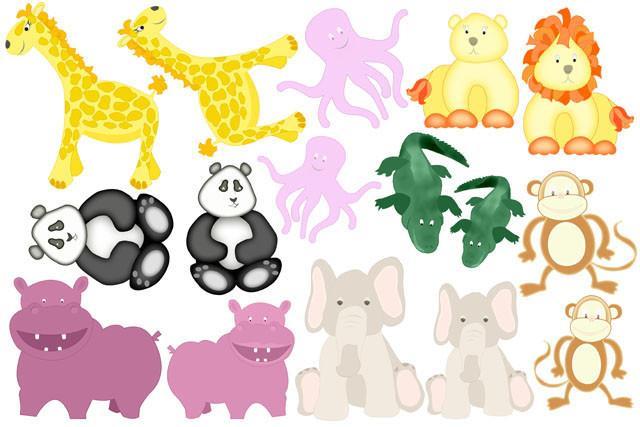 Noah's Ark Baby Mural Animals - Create-A-Mural