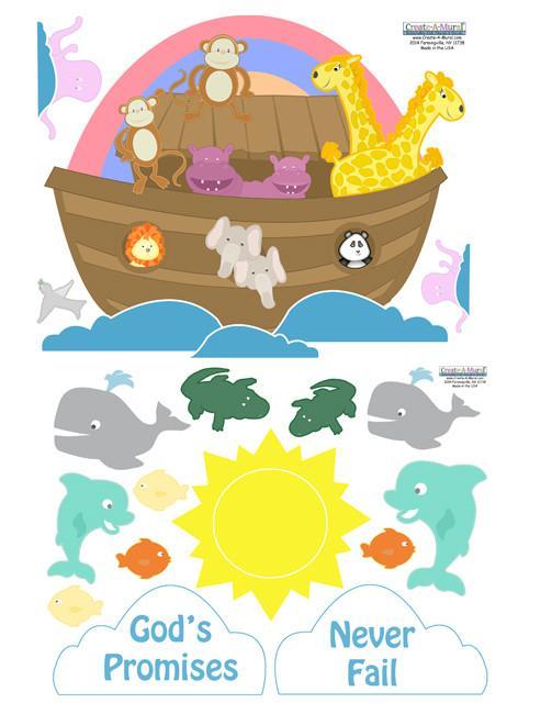 Noahs Ark Wall Decals - Kids Room Mural Wall Decals