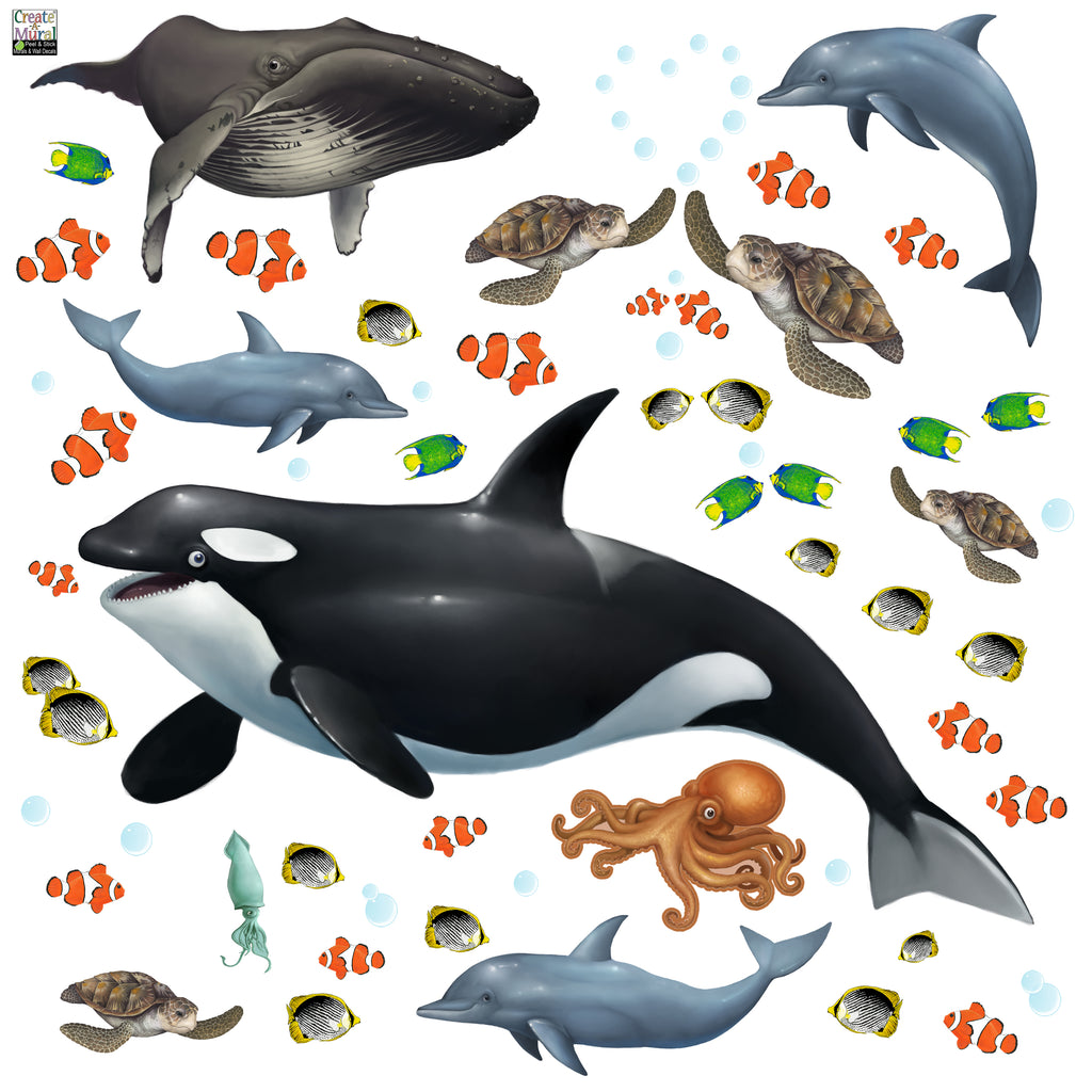 Ocean Wall Decals - Create-A-Mural