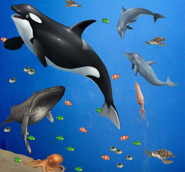 Ocean Sea Animal Mural - Create-A-Mural