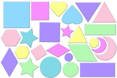 Pastel Shapes Wall Stickers - Create-A-Mural