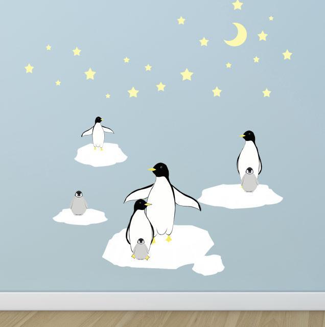 Penguin Room Wall Decals - Kids Room Mural Wall Decals