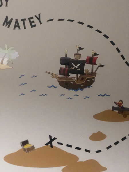 Pirate Wall Decals & Light Switch Cover, Boys Room Kit