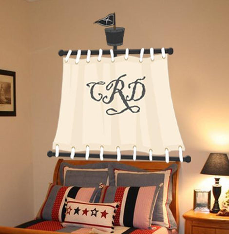 Pirate Sail Mural- Custom - Kids Room Mural Wall Decals