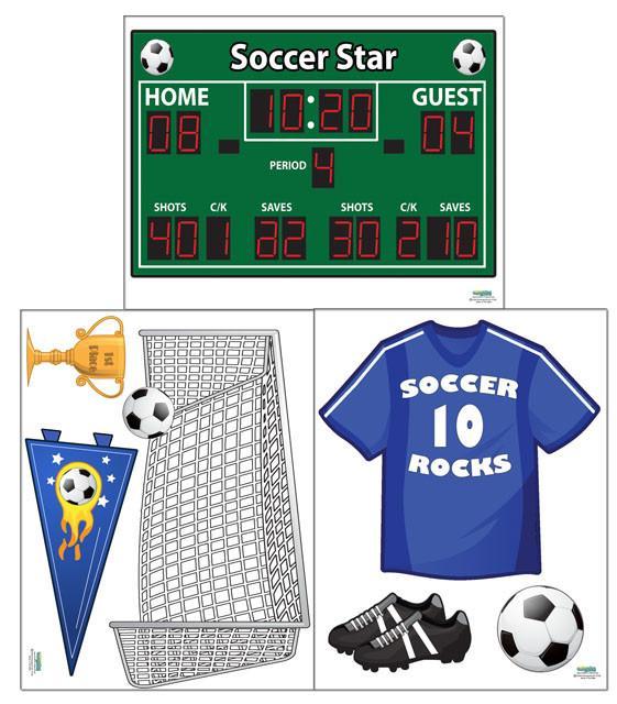 Play Soccer Wall Decals - Create-A-Mural