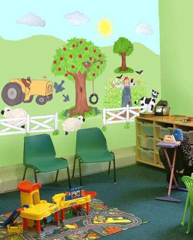 Barnyard Preschool Design Mural - Create-A-Mural