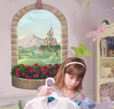 Princess Castle Window Mural - Create-A-Mural