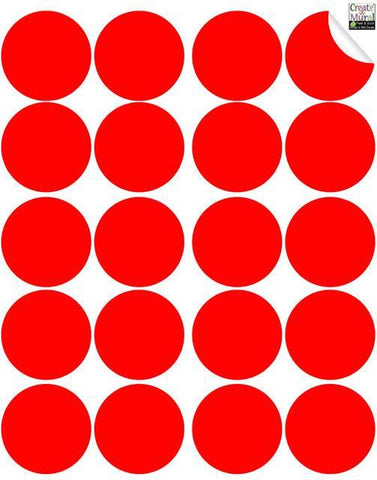 Red Dot Wall Decal - Kids Room Mural Wall Decals