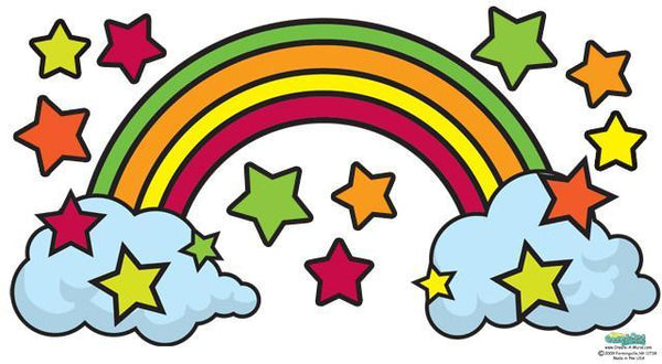 Retro Rainbow Mural - Create-A-Mural