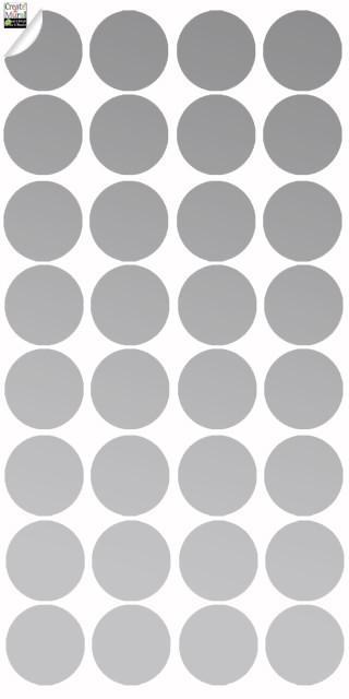 Metallic Silver Room Dots - Kids Room Mural Wall Decals