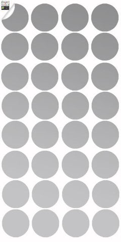 Metallic Silver Room Dots - Kids Room Mural Wall Decals