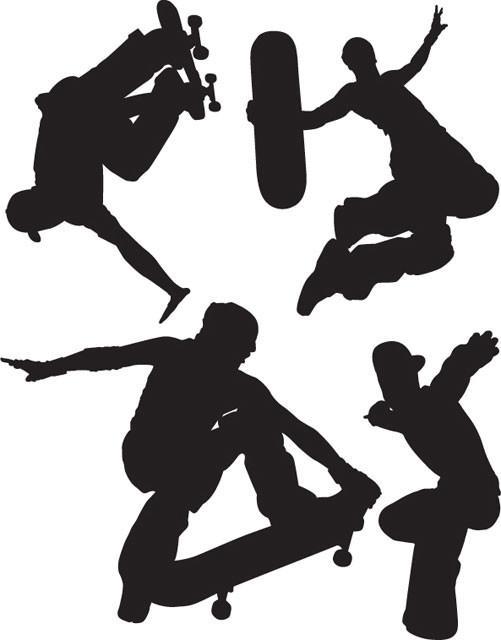Skateboarders Wall Stickers - Create-A-Mural