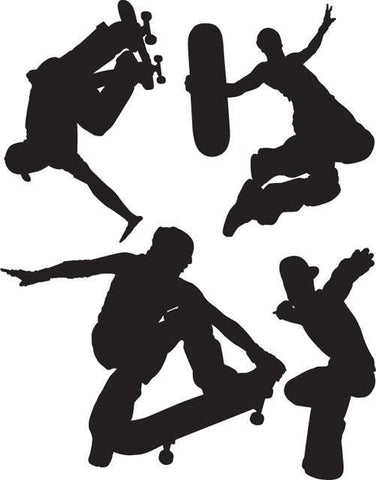 Skateboarders Wall Stickers - Create-A-Mural