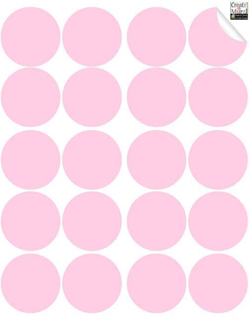 Soft PinkWall Dot Decals - Kids Room Mural Wall Decals