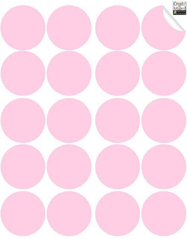 Soft PinkWall Dot Decals - Kids Room Mural Wall Decals