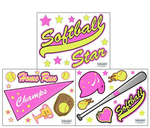 Softball Wall Decals - Create-A-Mural