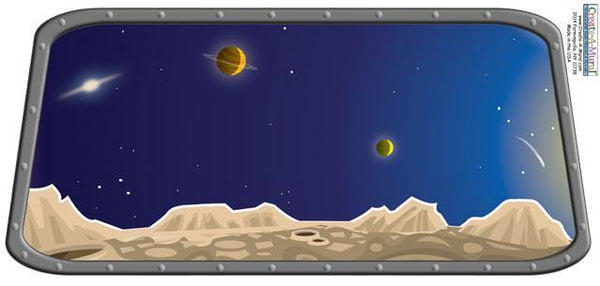 Space Window Mural - Kids Room Mural Wall Decals