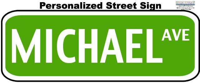 Street Sign Wall Decal - Create-A-Mural
