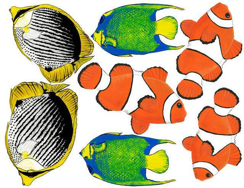 Tropical Fish Wall Stickers - Kids Room Mural Wall Decals