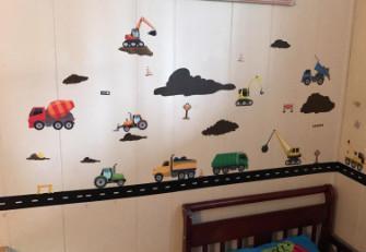 Truck Wall Decals Construction Boys Wall Decor Stickers - Kids Room Mural Wall Decals