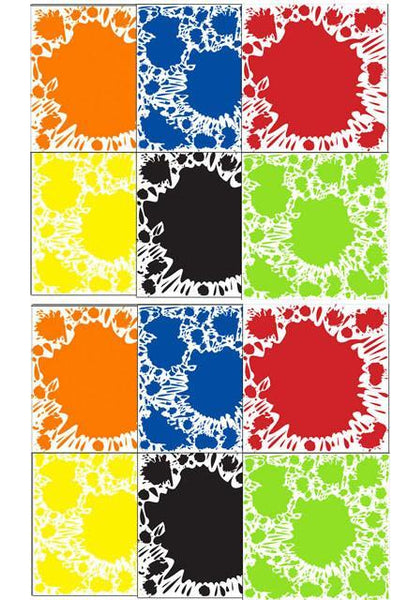 Paint Splats Mural ~Splatter Wall Decals fro Kids Rooms - Create-A-Mural
