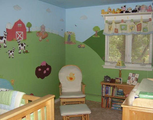 Barnyard Mural Kit -Kids Room Wall Mural - Create-A-Mural