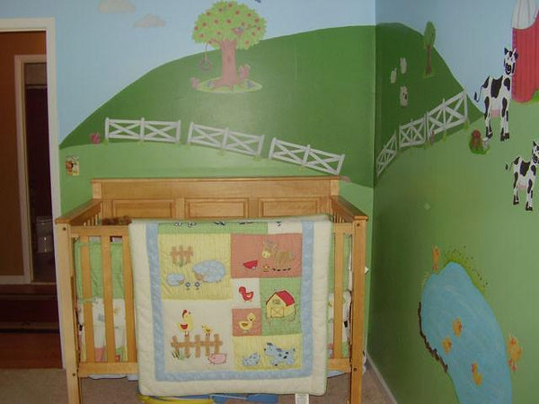 Barnyard Mural Kit -Kids Room Wall Mural - Create-A-Mural