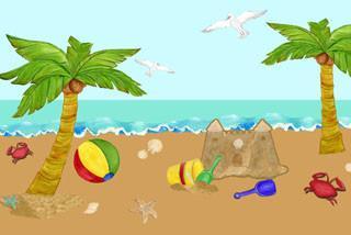 Beach Mural - Kids Room Mural Wall Decals