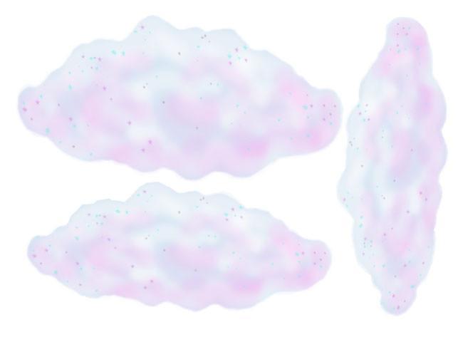 Pastle Clouds Wall Decals - Kids Room Mural Wall Decals