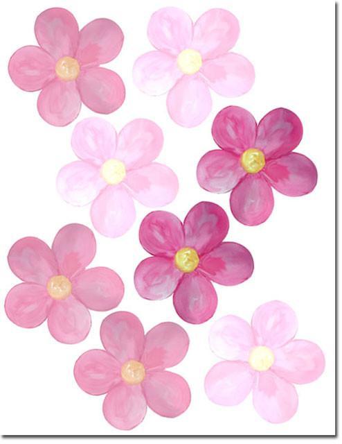 Pink Flower Wall Stickers - Create-A-Mural