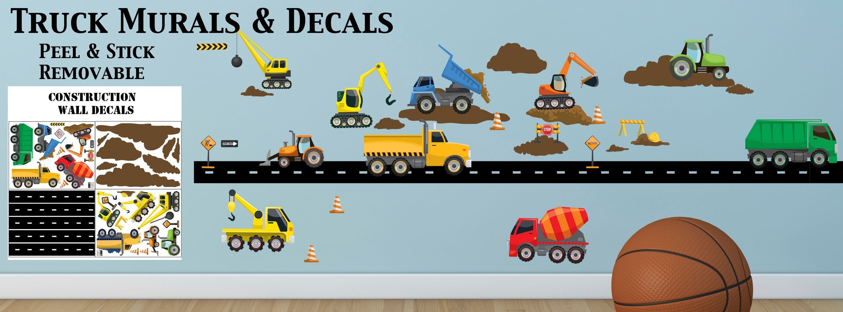 Trucks Wall Decals & Construction Murals