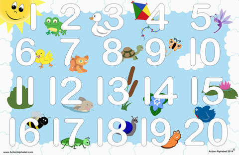 Duck Pond ABC and 1,2,3 Placemat  PRINTABLE