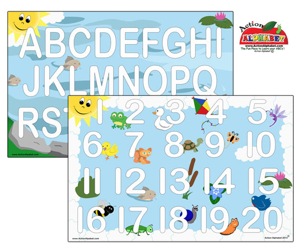 Duck Pond ABC and 1,2,3 Placemat  PRINTABLE - Create-A-Mural
