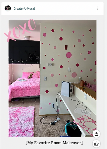 girls dorm room wall decor idea 