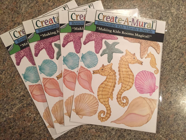 Seashell Wall Decals - Create-A-Mural