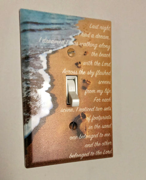 Footprints In The Sand Light Switch Cover