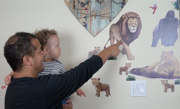 Lion Family Wall Decals for Kids Rooms