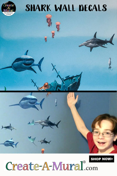 Shark Wall Decals - Create-A-Mural
