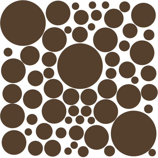 Brown Polka Dot Wall Decals (63) Dot Wall Decor Stickers - Create-A-Mural
