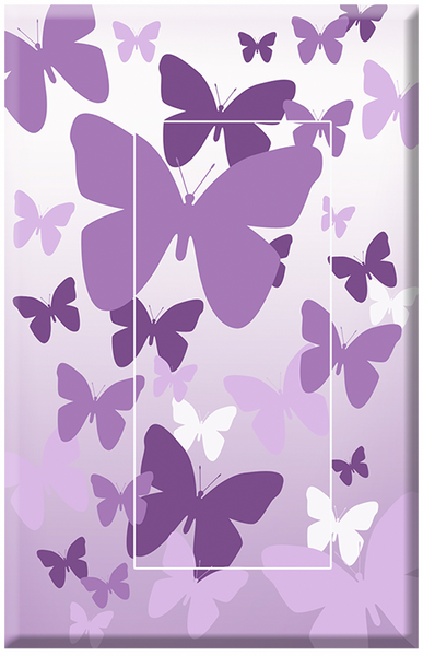 Purple Butterfly Light Switch Cover