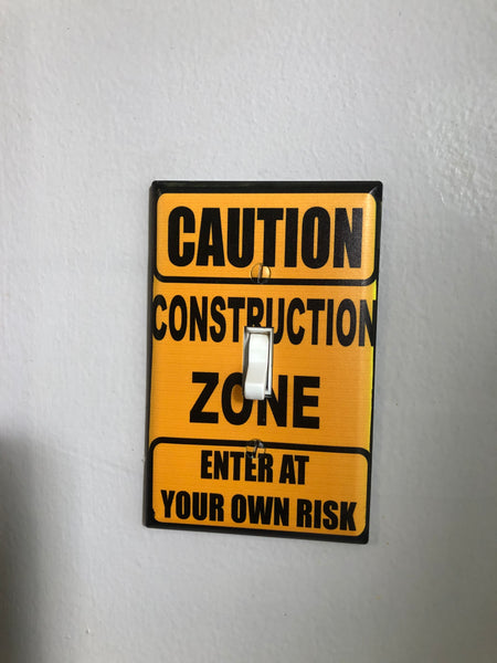 Caution Sign Light Switch, Outlet Plug Decorative Cover Plate