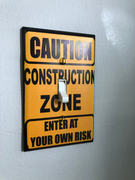 Caution Sign Light Switch, Outlet Plug Decorative Cover Plate