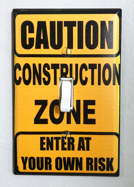 Caution Sign Light Switch, Outlet Plug Decorative Cover Plate