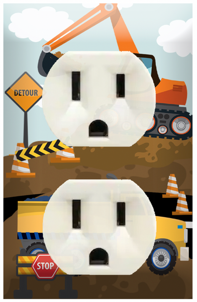 Construction Truck Boys Room Light Switch Cover