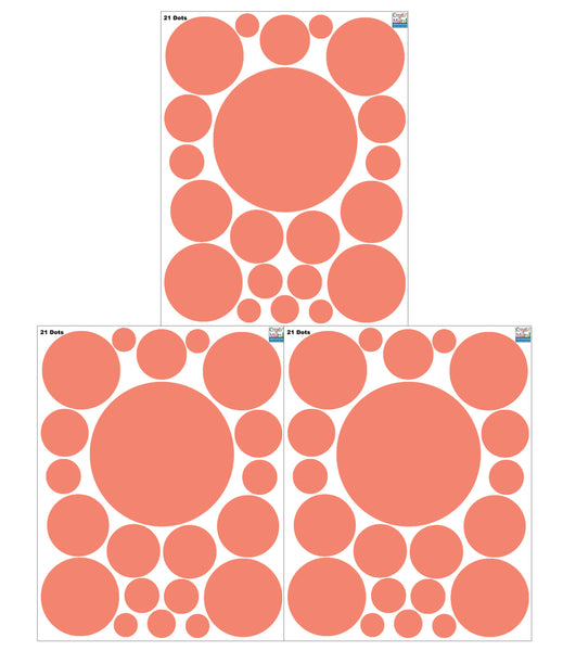 Coral Polka Dot Wall Decal